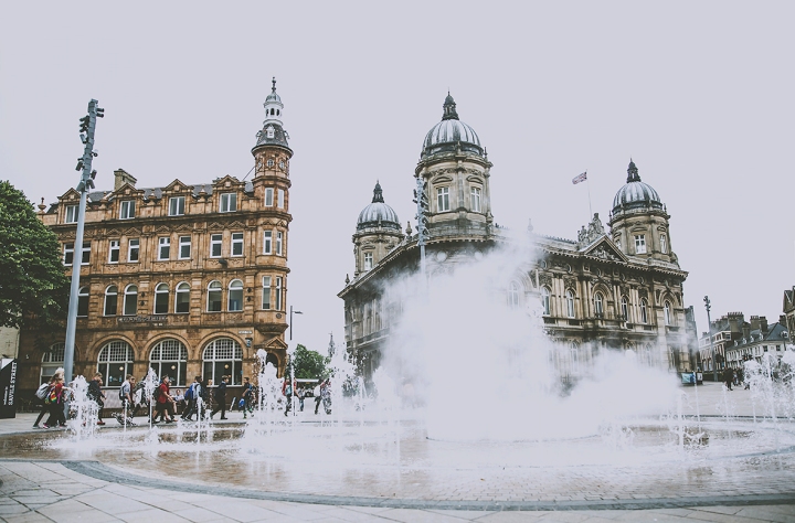 Hull Queen Victoria Square Fountains Steam