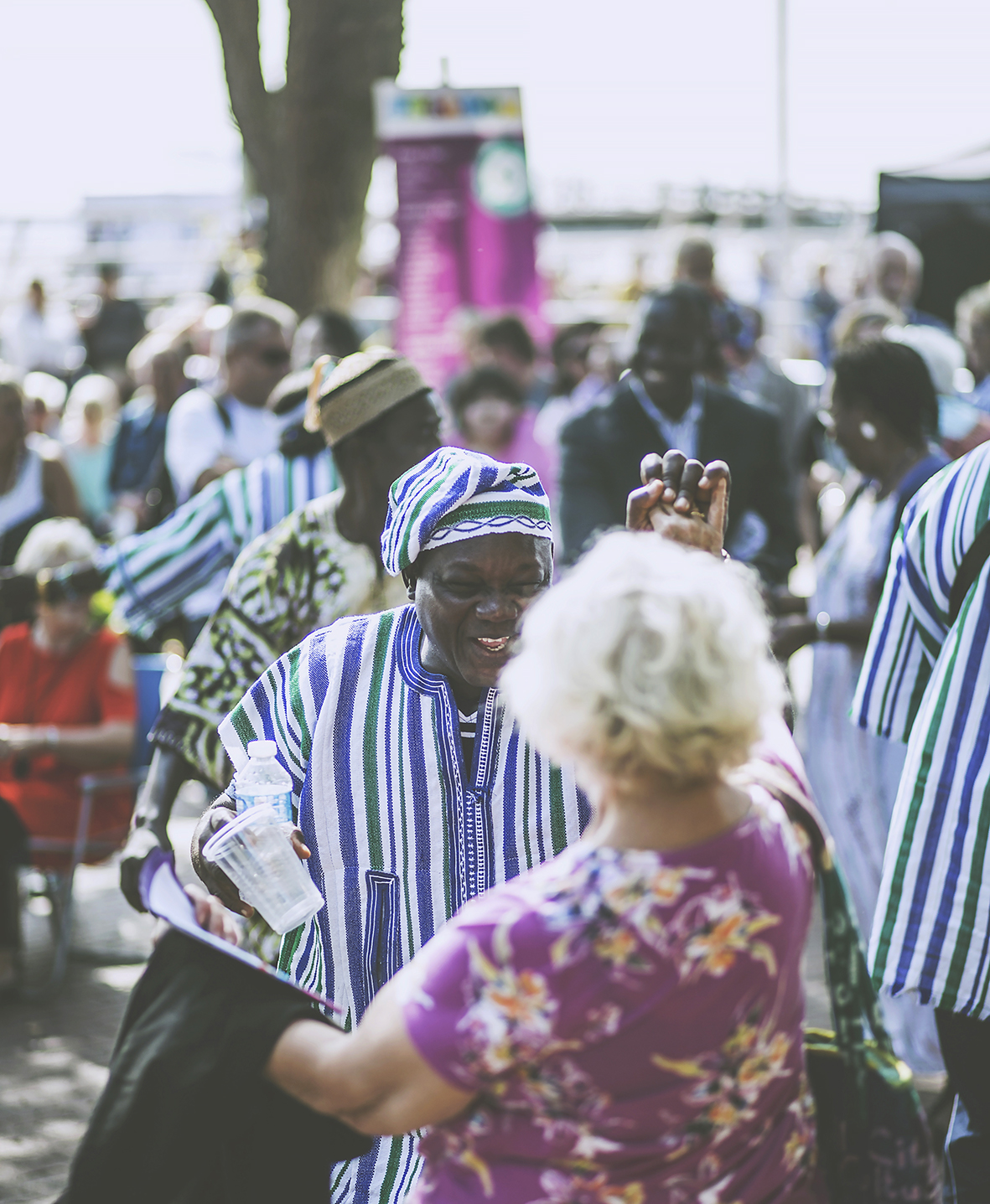 ARTISTS DANCING WITH MEMBER OF PUBLIC FREETOWN MIX MUSIC STAGE FREEDOM FESTIVAL 2017