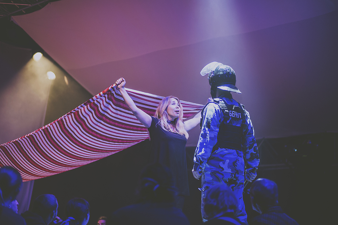 LADY AND A SOLDIER COUNTING SHEEP REVOLUTION A GUERRILLA FOLK OPERA FREEDOM FESTIVAL 2017